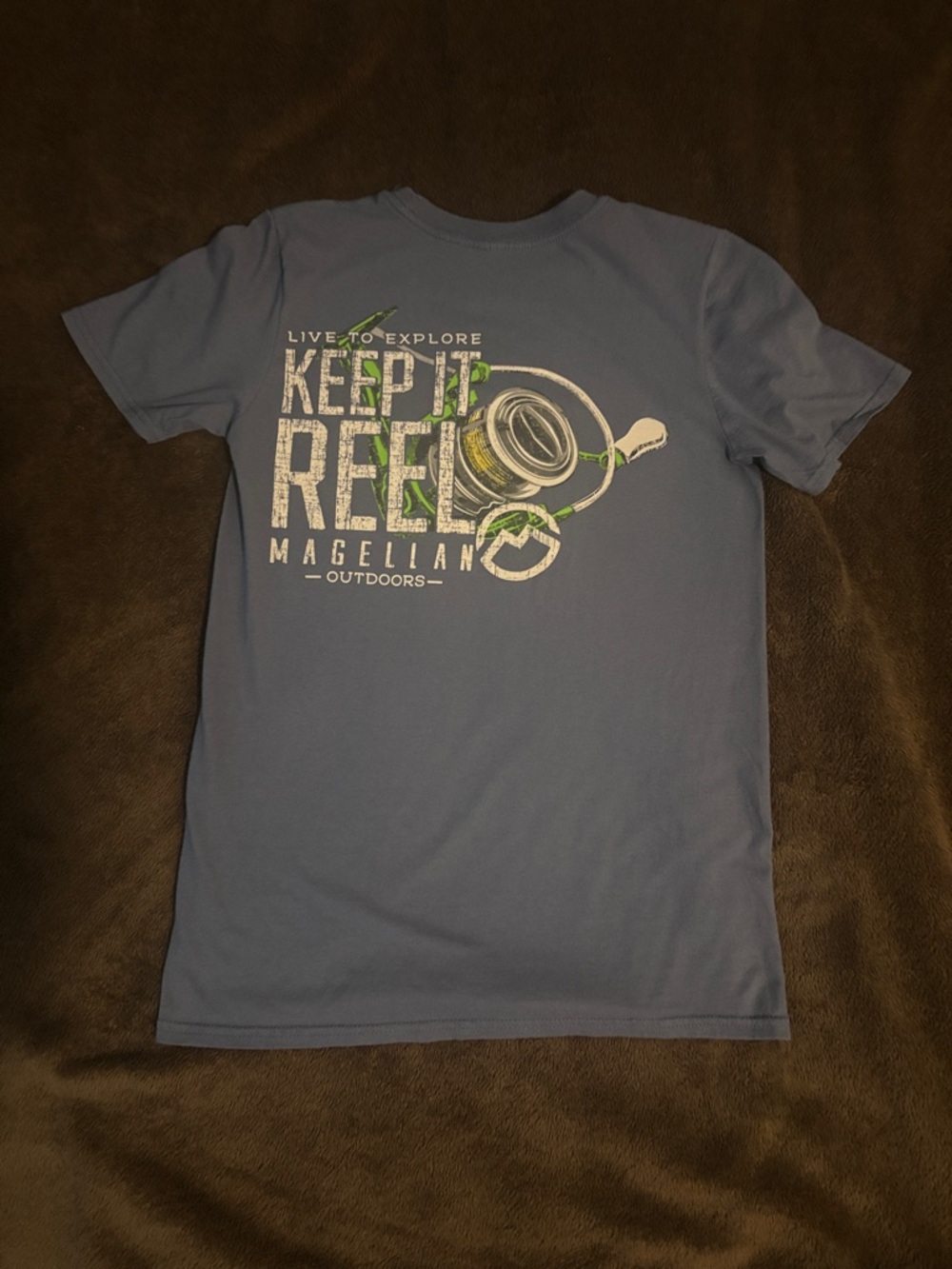 Magellan Outdoors Blue Graphic 'Keep It Reel' Tee